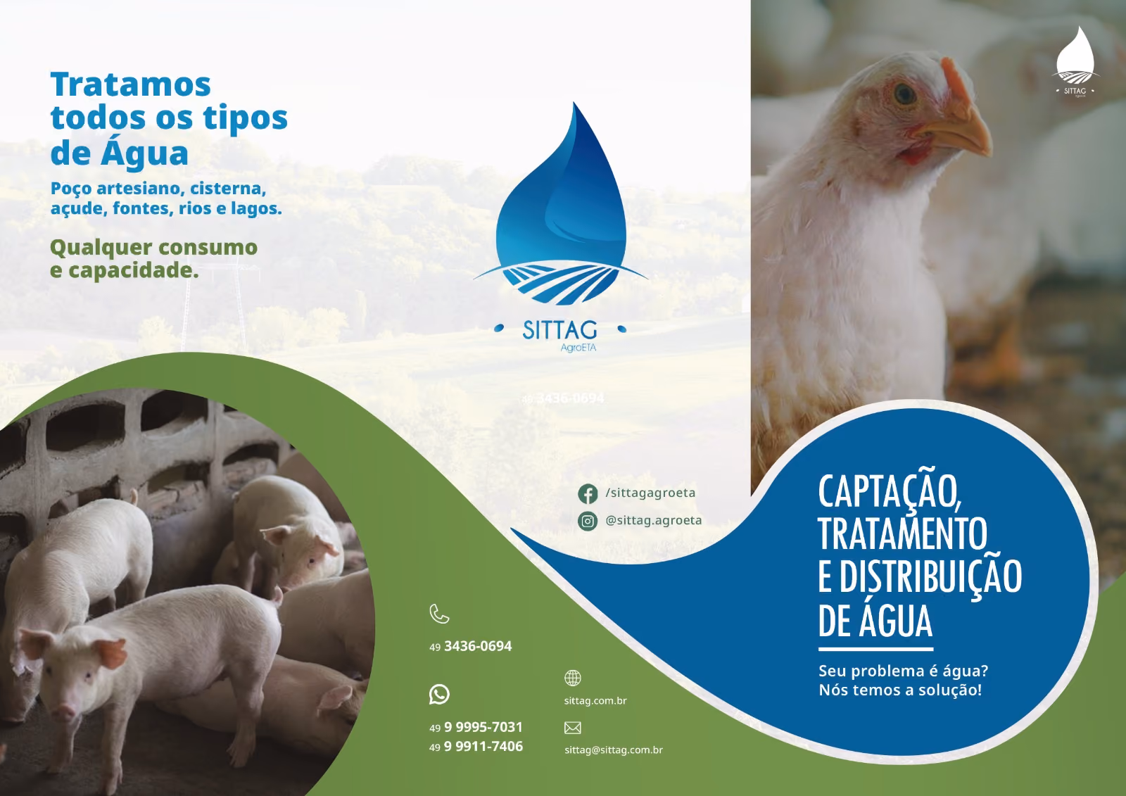 Estrutura de reservação de água em propriedade rural atendida pela AgroETA